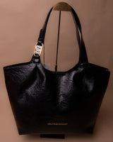 Pleated Shopper with Logo Handle