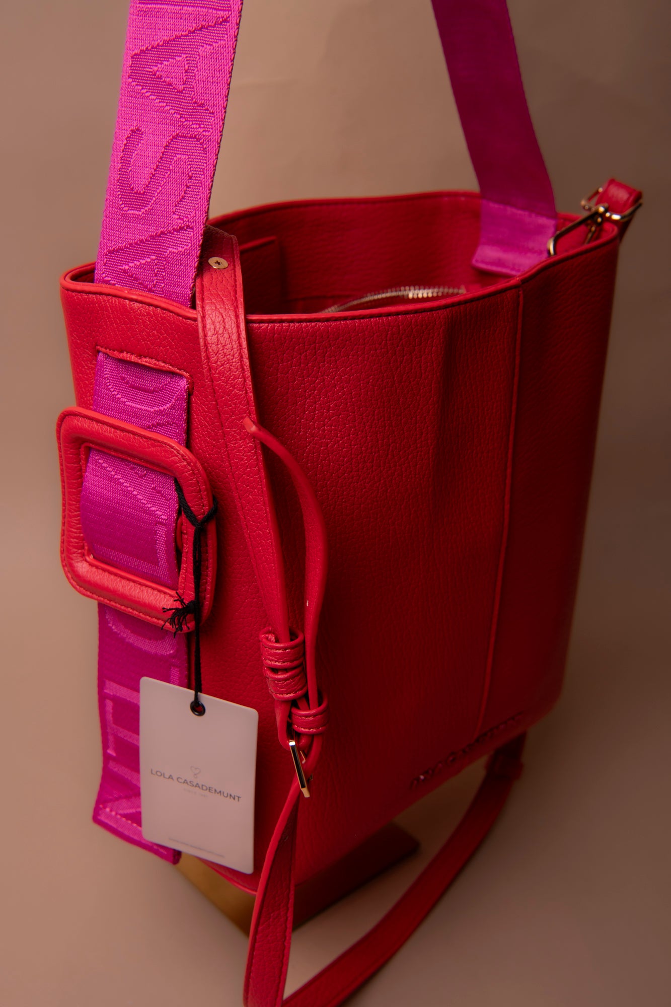 Contrast Handle Nylon Shopper