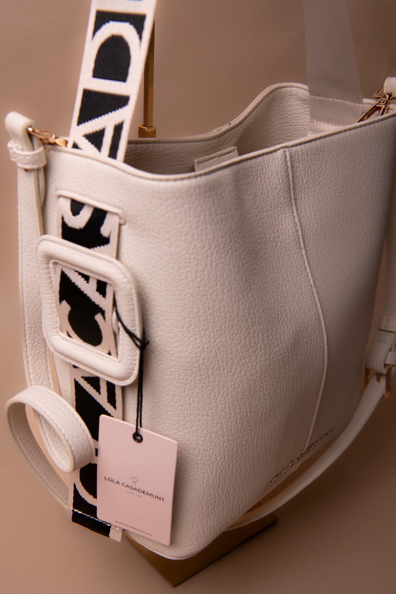 Contrast Handle Nylon Shopper