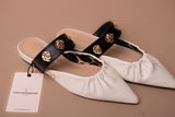 Flat Shoe with Elastic and Metallic Appliques