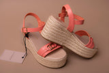 Wedge with Raffia Effect and Personalized Strap