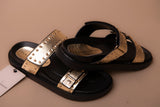 Flat Sandal with Straps and Metal Details
