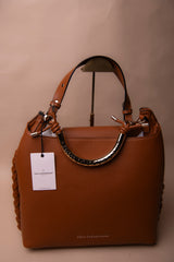 Shopper Bag with Cut-Out Metal Handle