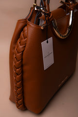 Shopper Bag with Cut-Out Metal Handle