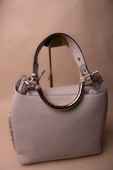 Shopper Bag with Cut-Out Metal Handle