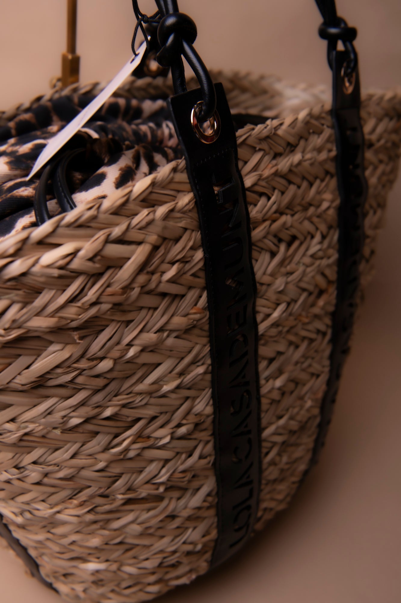 Tote with Cutout Logo Handle