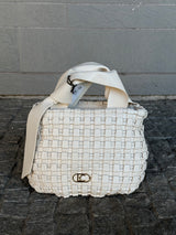 Woven Material Bag with Bow Detail