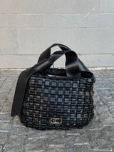 Woven Material Bag with Bow Detail