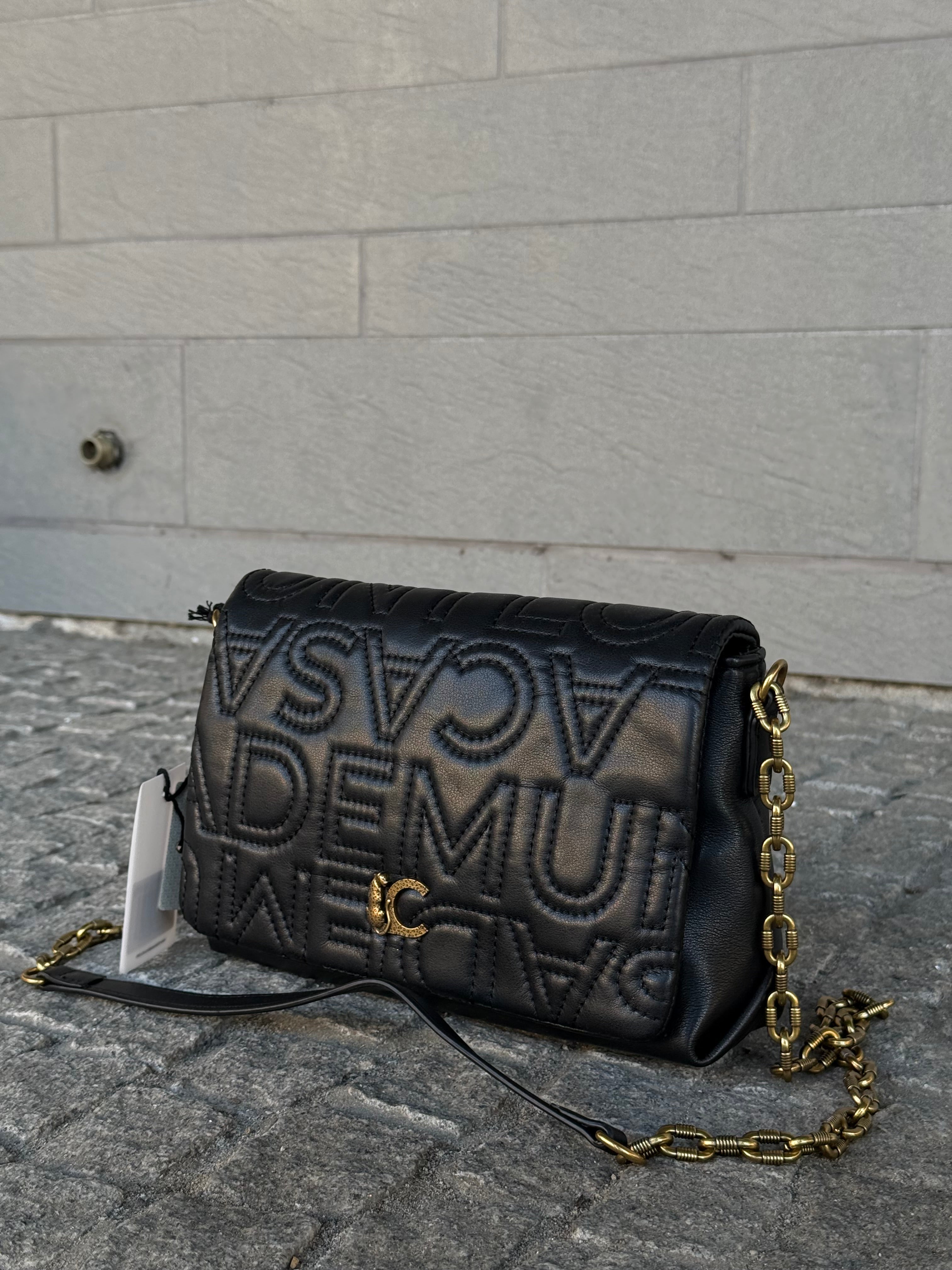 Crossbody Bag with Quilted Flap Logo
