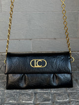 Flap Crossbody with Pleats