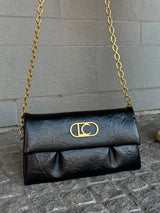Flap Crossbody with Pleats