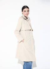 Trench coat with studded detail
