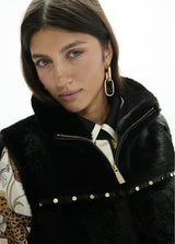 Vest with metallic details