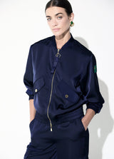 Satin bomber jacket