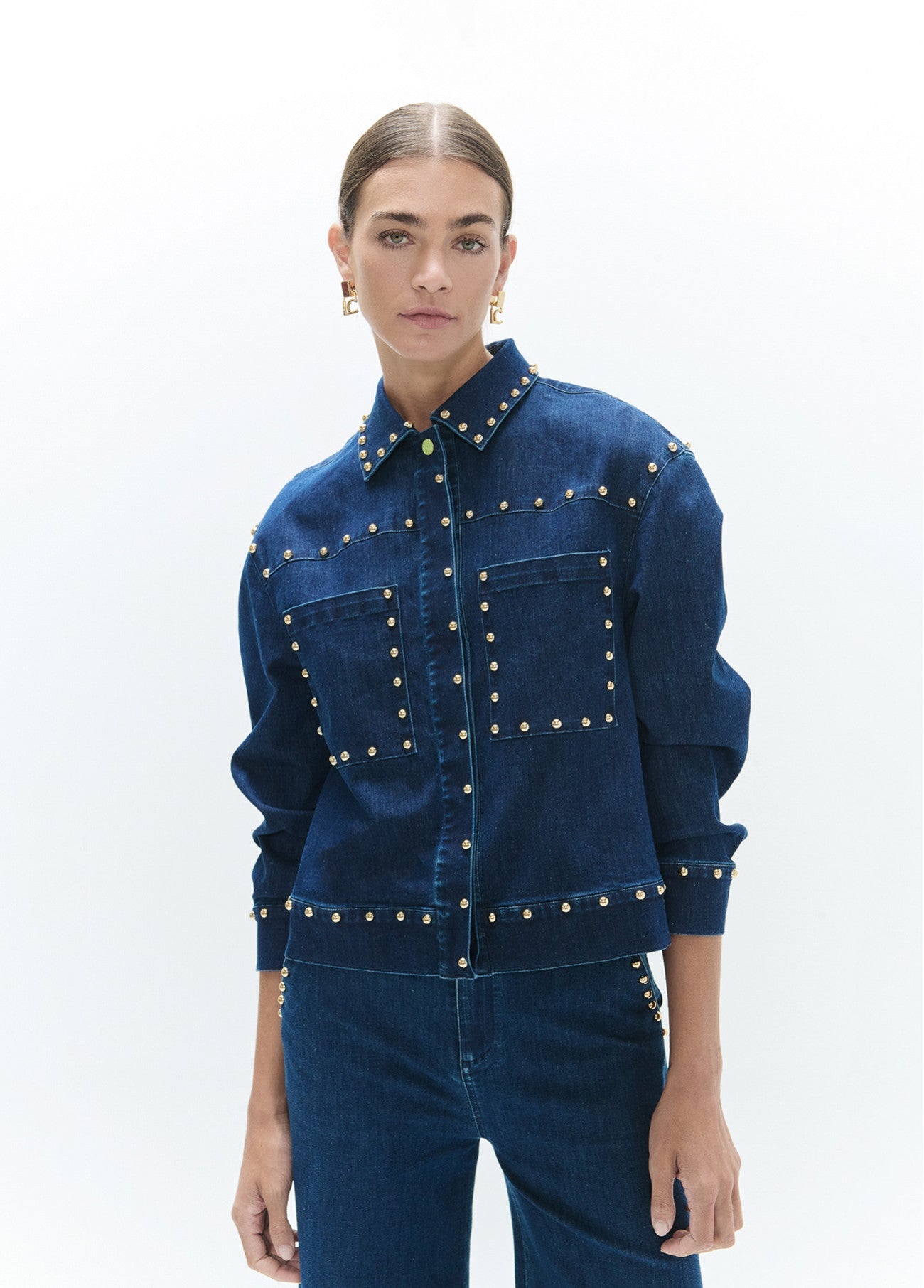 Studded denim jacket