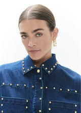 Studded denim jacket