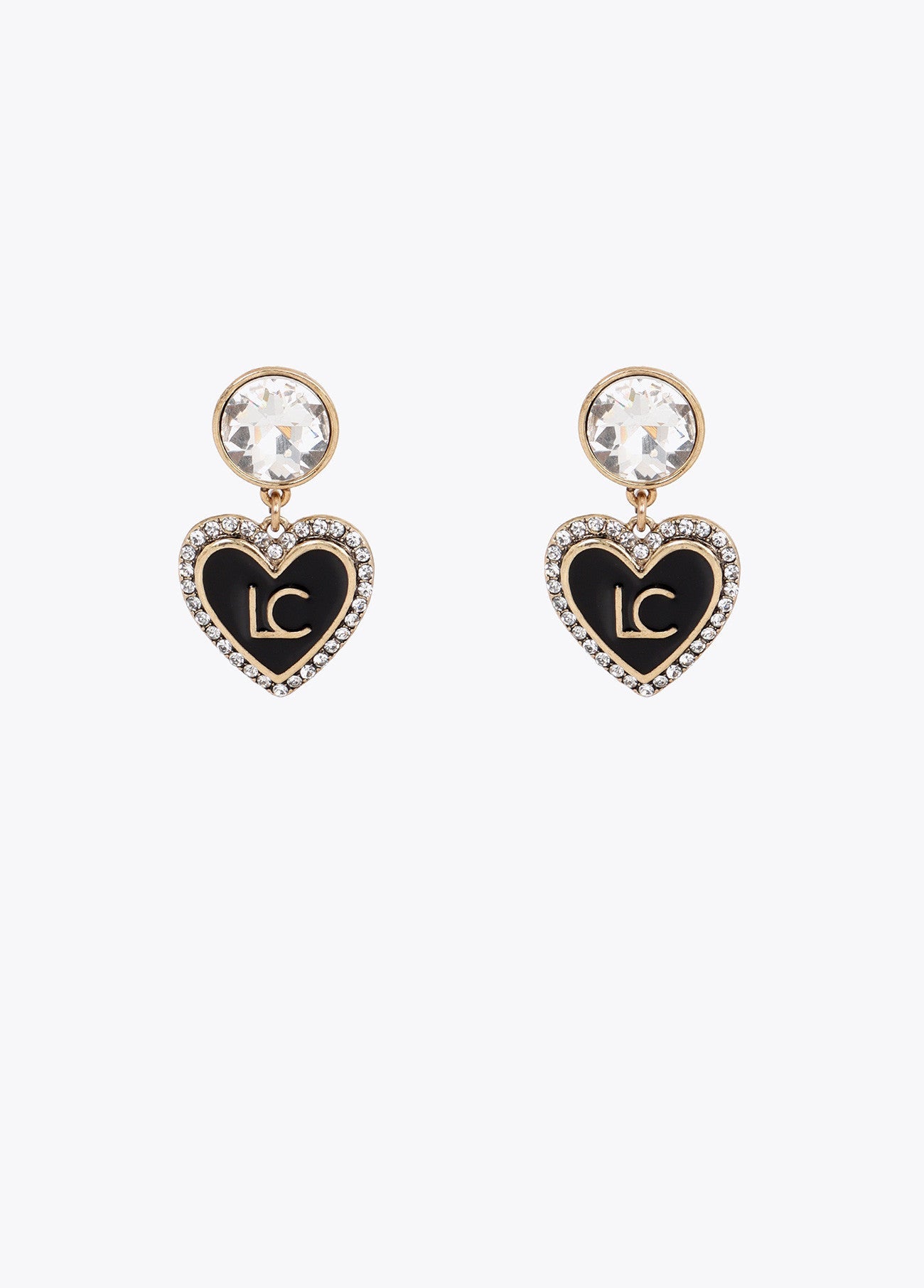 Brilliant matching earring with personalized heart