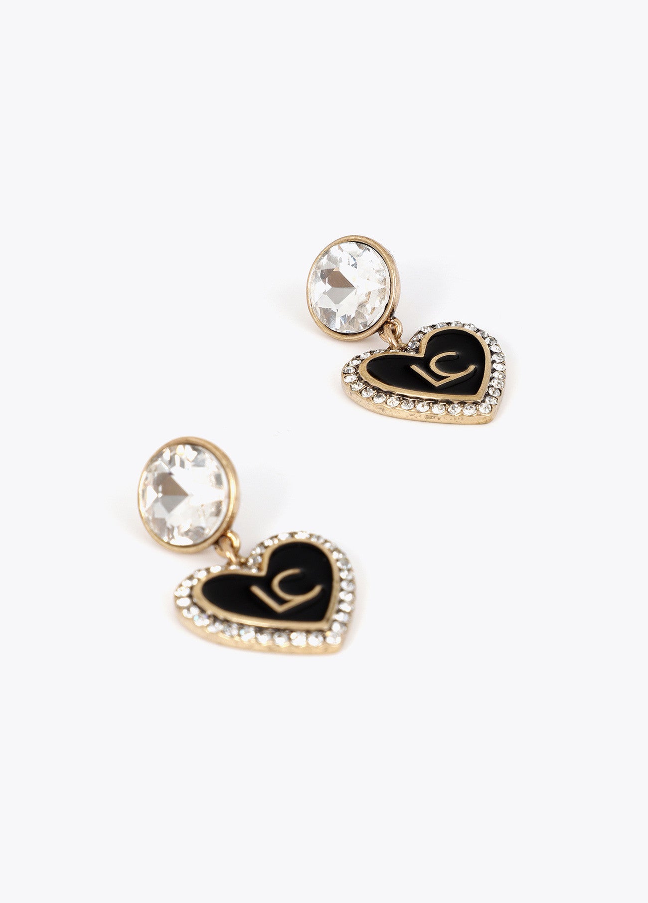 Brilliant matching earring with personalized heart