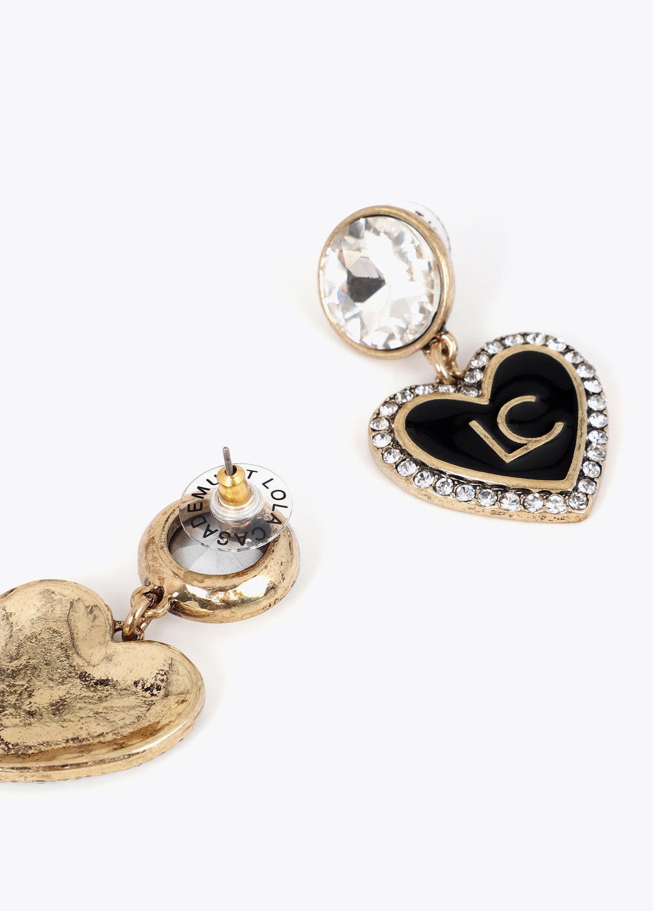 Brilliant matching earring with personalized heart