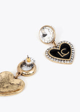 Brilliant matching earring with personalized heart