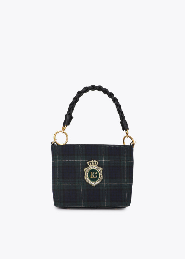 Plaid woven bag