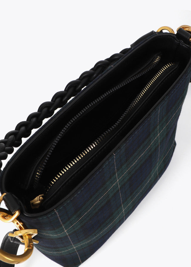 Plaid woven bag