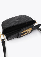Half moon crossbody bag braided material