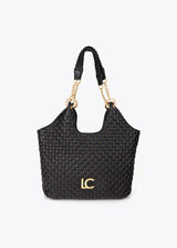 Padded shopper with mini studs