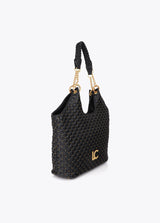 Padded shopper with mini studs