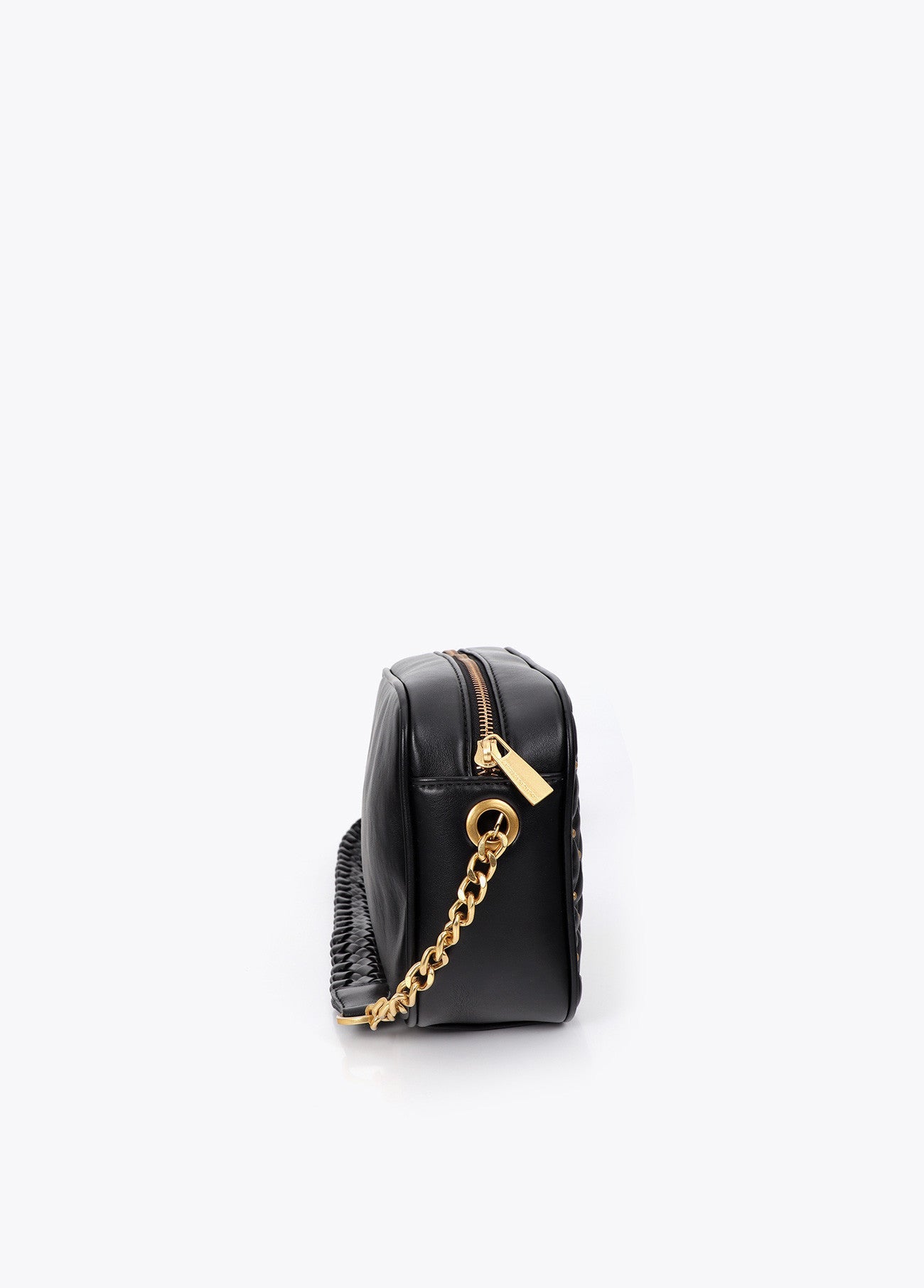 Padded shoulder bag with mini studs