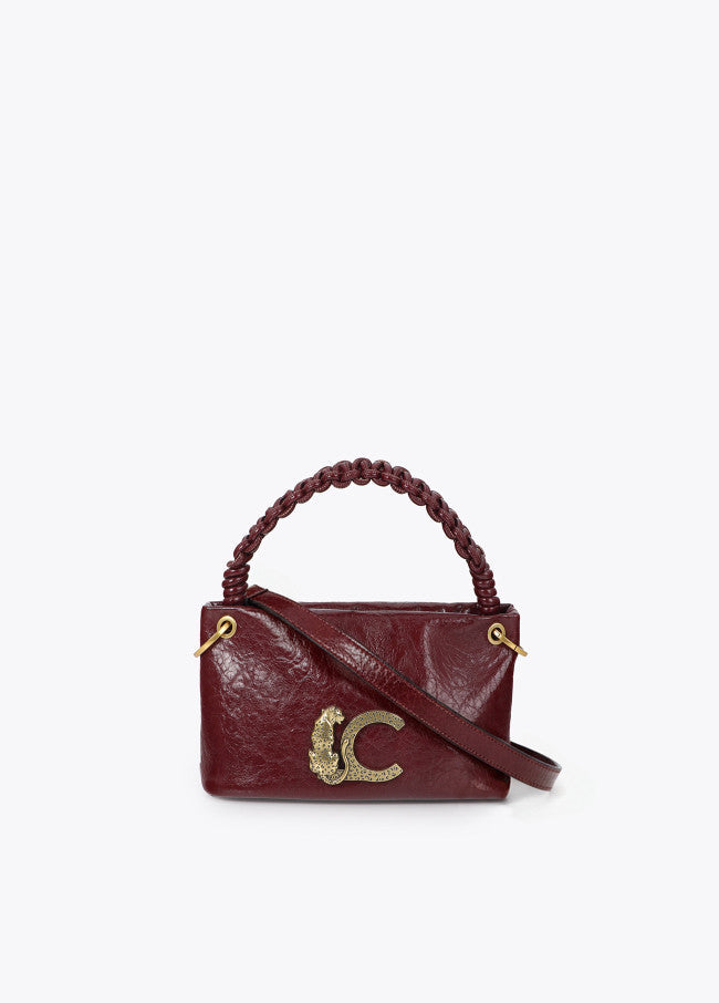 Small shoulder strap with braided handle detail