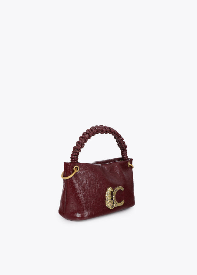 Small shoulder strap with braided handle detail