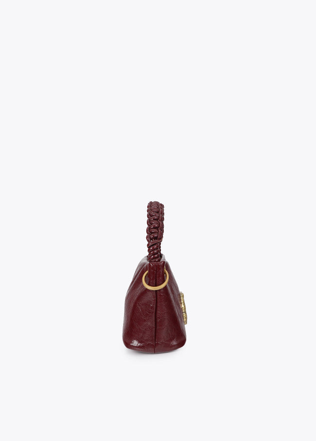Small shoulder strap with braided handle detail