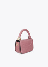 Mini shoulder bag with die-cut ring detail