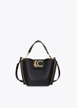 Crossbody bag with chain detail and leopard logo