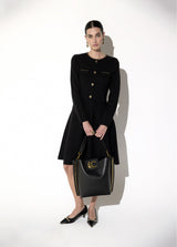 Shopper with chain detail and leopard logo
