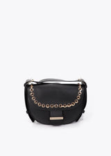 Flap shoulder strap with eyelets