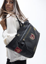 Nylon shopper with patches