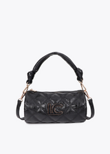 Padded barrel shoulder strap with double stitching and tubular puller