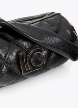 Padded barrel shoulder strap with double stitching and tubular puller