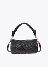Padded barrel shoulder strap with double stitching and tubular puller