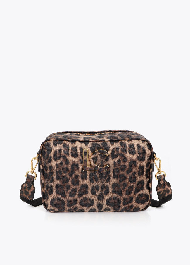 Basic animal print shoulder bag