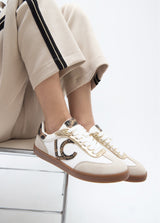 Sneaker with logo stud detail