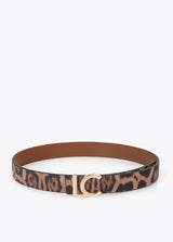 Reversible animal print belt and LC buckle