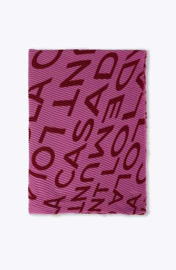 Reversible scarf printed in animal print stain