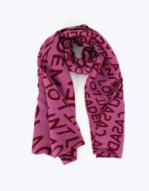 Reversible scarf printed in animal print stain
