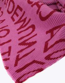 Reversible scarf printed in animal print stain
