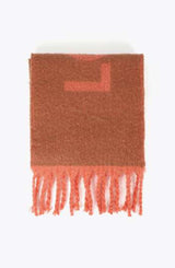 Reversible scarf with logo