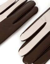 Leather-effect gloves with eyelet detail bracelet