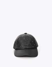 Stitched cap with mini studded detail